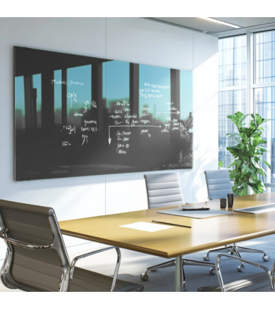 Grey anthracite Smatab® glass magnetic board for non-profit organizations