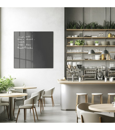 Graue anthrazitfarbene magnetische Restauranttafel Smatab®