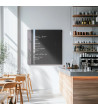 Šedá antracitová skleněná magnetická tabule do restaurace Smatab®