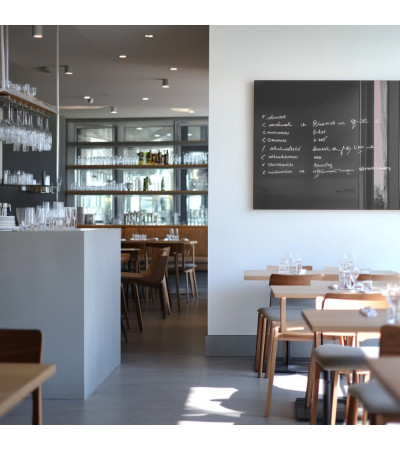 Graue anthrazitfarbene magnetische Restauranttafel Smatab®