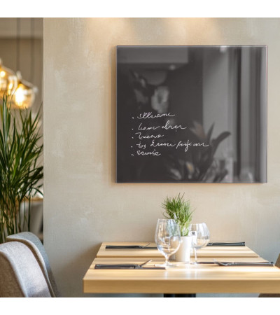 Graue anthrazitfarbene magnetische Restauranttafel Smatab®