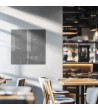 Šedá paynova skleněná magnetická tabule do restaurace Smatab®