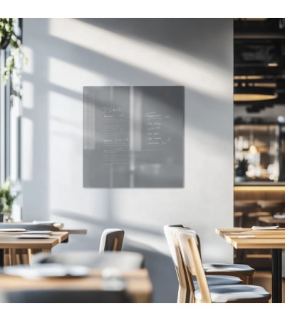 Graue Payn-Glas-Magnettafel für Restaurants Smatab®