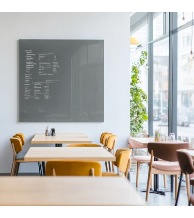 Graue Payn-Glas-Magnettafel für Restaurants Smatab®
