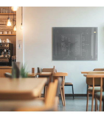 Szklana tablica magnetyczna Grey Payn dla restauracji Smatab®.