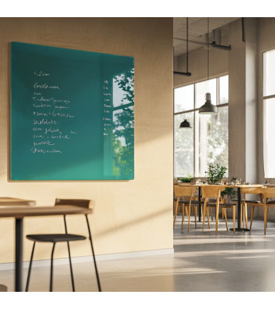 Smatab® Smaragdzöld üveg mágneses éttermi krétatábla
