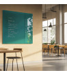 Zelená smaragdová skleněná magnetická tabule do restaurace Smatab®