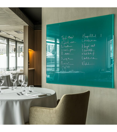 Smatab® Emerald Green Glass Magnetyczna tablica do restauracji