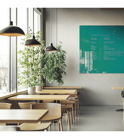 Smatab® Emerald Green Glass Magnetyczna tablica do restauracji
