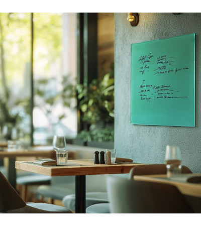 Zielone szkło Veronese Magnetyczna tablica restauracyjna Smatab®.