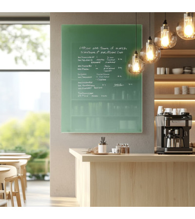 Zielone szkło Veronese Magnetyczna tablica restauracyjna Smatab®.