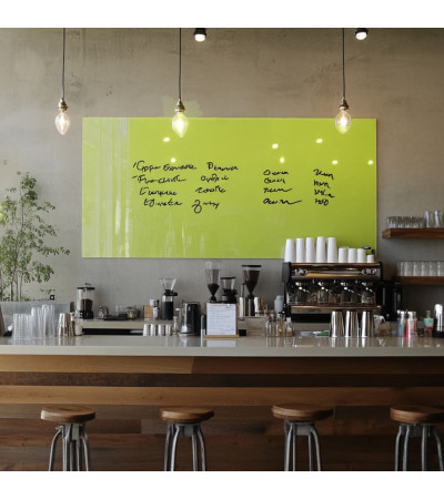 Magnetische Restauranttafel aus grünem Pistazienglas Smatab®