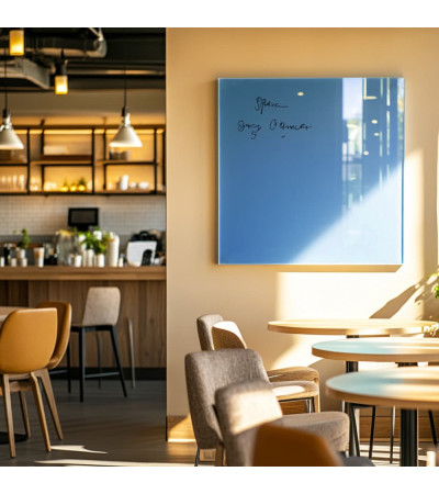 Smatab® Blue Coeline Szklana tablica magnetyczna dla restauracji