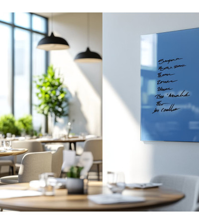 Smatab® Blue Coeline Szklana tablica magnetyczna dla restauracji