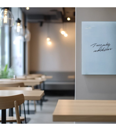 Königsblaue magnetische Glas-Restauranttafel Smatab®