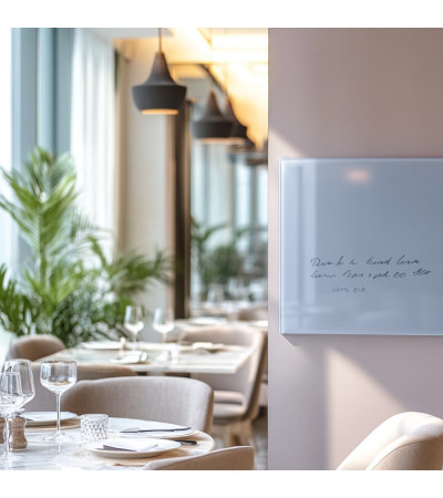 Smatab® Royal Blue Magnetic Glass Restaurant Chalkboard