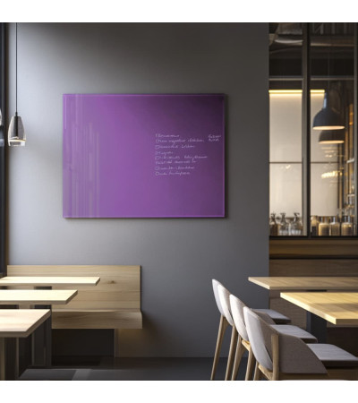 Fialová kobaltová skleněná magnetická tabule do restaurace Smatab®