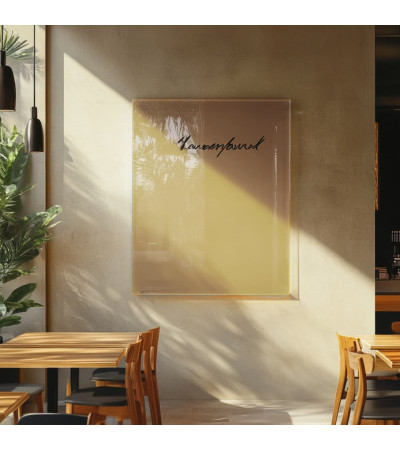 Smatab® Ochre Umbra Glass Magnetic Board For Restaurant