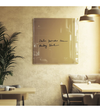 Smatab® Ochre Umbra Glass Magnetic Board For Restaurant