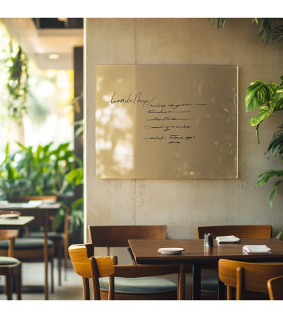 Smatab® Ochre Umbra Glass Magnetic Board For Restaurant