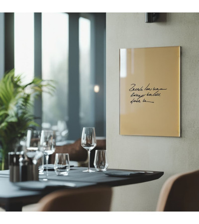 Smatab® Ochre Umbra Szklana tablica magnetyczna dla restauracji