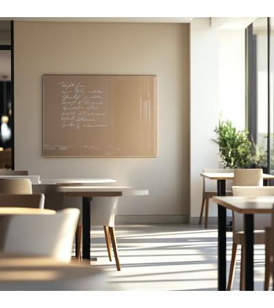 Okrová umbra skleněná magnetická tabule do restaurace Smatab®