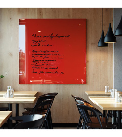 Magnetische Restauranttafel aus rotem Korallenglas Smatab®