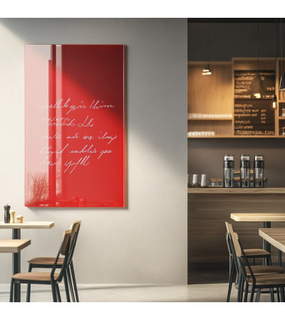 Smatab® Red Coral Glass Magnetyczna tablica do restauracji