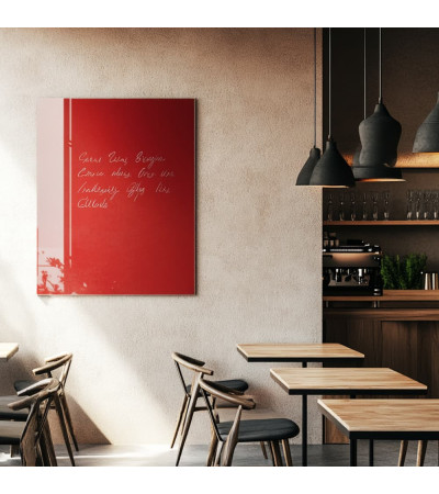 Smatab® Red Coral Glass Magnetyczna tablica do restauracji