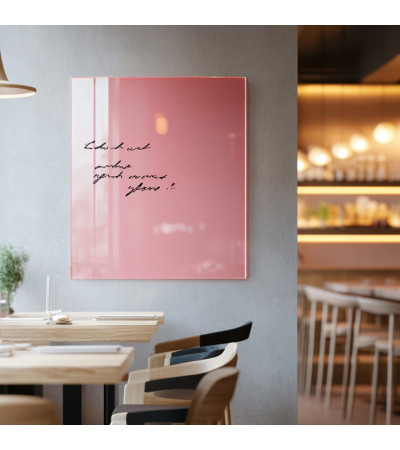 Smatab® pink pearl glass magnetic restaurant blackboard