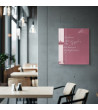 Růžová perlová skleněná magnetická tabule do restaurace Smatab®