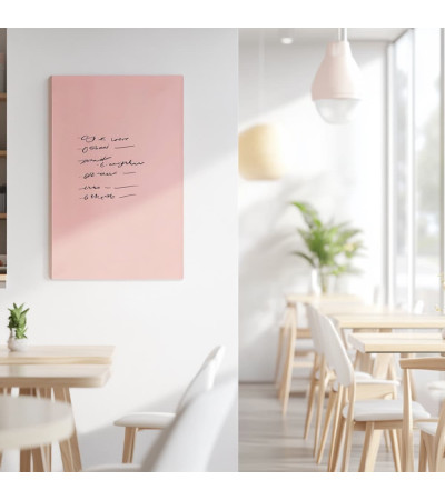 Smatab® Pink Body Glass Magnetic Restaurant Chalkboard