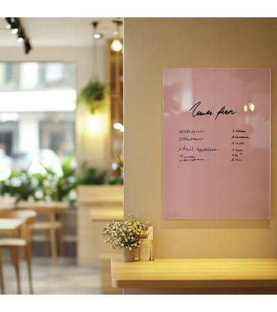 Smatab® Pink Body Glass Magnetyczna tablica do restauracji