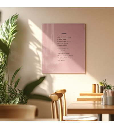 Smatab® Rosa Körper Glas Magnetische Restauranttafel