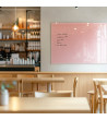Růžová tělová skleněná magnetická tabule do restaurace Smatab®