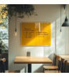 Žlutá neapolská skleněná magnetická tabule do restaurace Smatab®