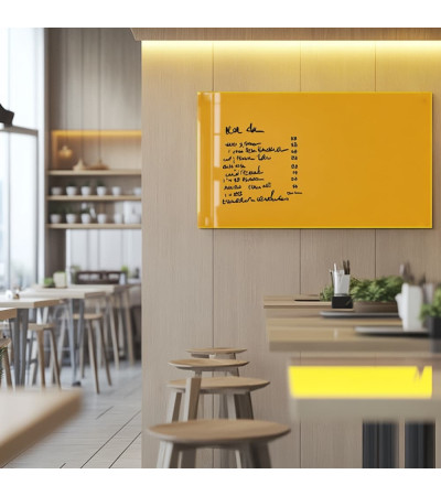 Gelbe neapolitanische Glas-Magnettafel für Restaurants Smatab®