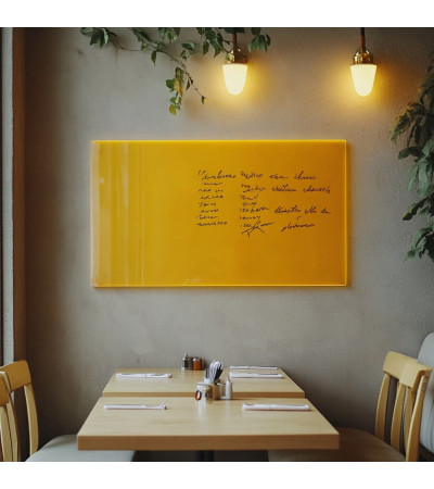 Gelbe neapolitanische Glas-Magnettafel für Restaurants Smatab®