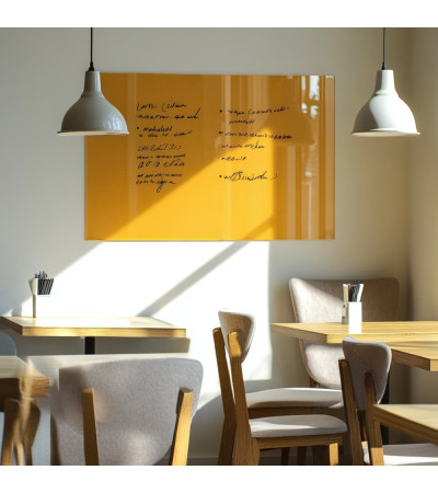 Szklana tablica magnetyczna żółta neapolitańska dla restauracji Smatab®.