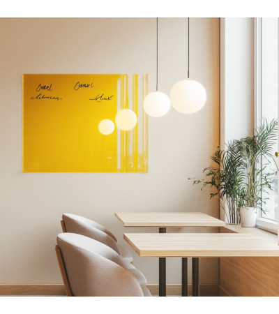 Gelbe exotische Glas-Magnettafel für Restaurants Smatab®