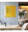 Žlutá exotická skleněná magnetická tabule do restaurace Smatab®