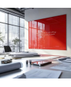 Rote korallenfarbene Glastafel Smatab®