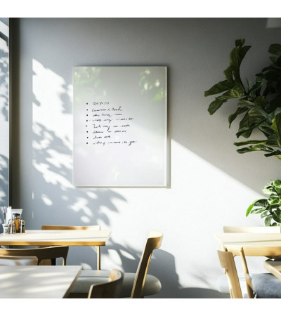 Weißes satiniertes Glas Magnetische Restauranttafel Smatab®