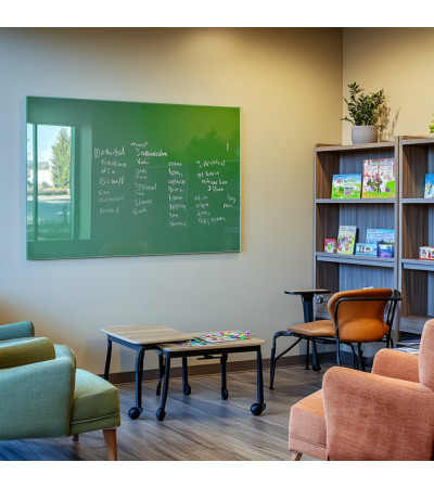 Green Verones Smatab® glass magnetic board for non-profit organizations