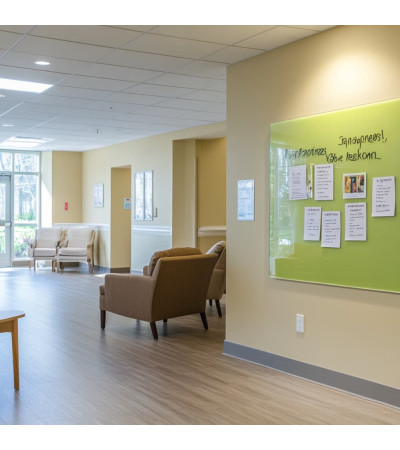 Pistachio Green Smatab® glass magnetic board for non-profit organizations