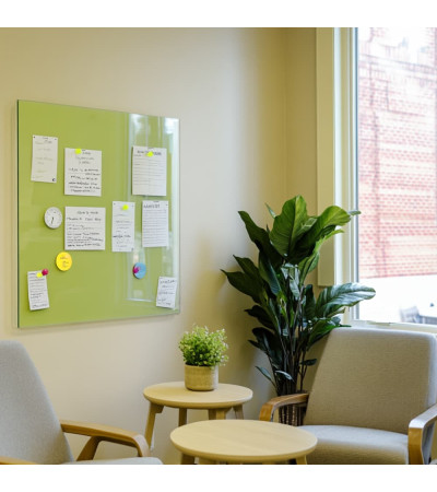 Pistachio Green Smatab® glass magnetic board for non-profit organizations
