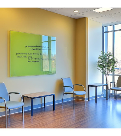 Pistachio Green Smatab® glass magnetic board for non-profit organizations