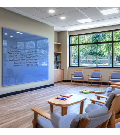 Blue coeline Smatab® glass magnetic board for non-profit organizations