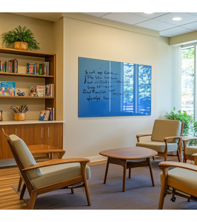 Blue coeline Smatab® glass magnetic board for non-profit organizations