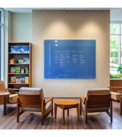 Blau coeline Glas-Magnettafel Smatab® für gemeinnützige Organisationen